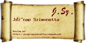 Jónap Szimonetta névjegykártya